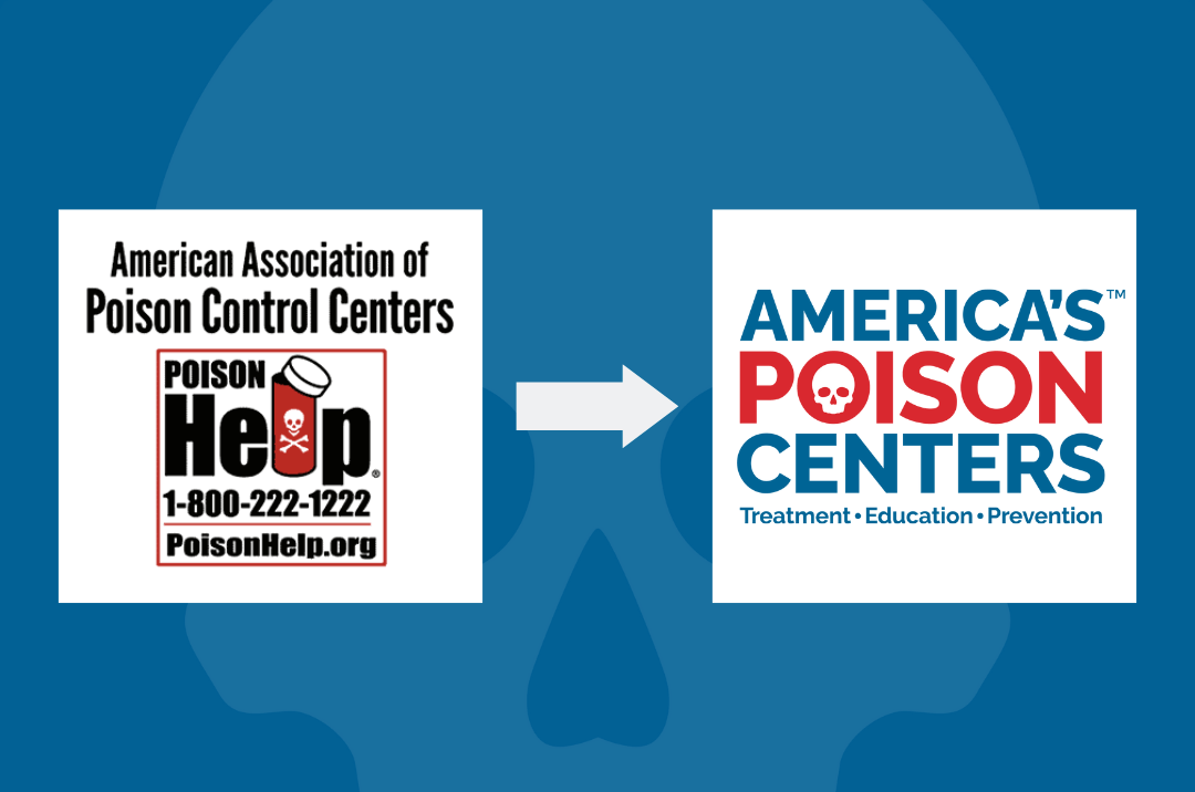 Image displaying the logo change for America's Poison Centers, showcasing a rebranding or design update for the organization's visual identity.